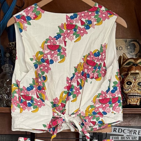 Bailey Rose - Summer Fruit Watermelon Banana Flower Vest - size medium - Picture 6 of 7